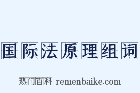 国际法原理组词是什么意思的图片